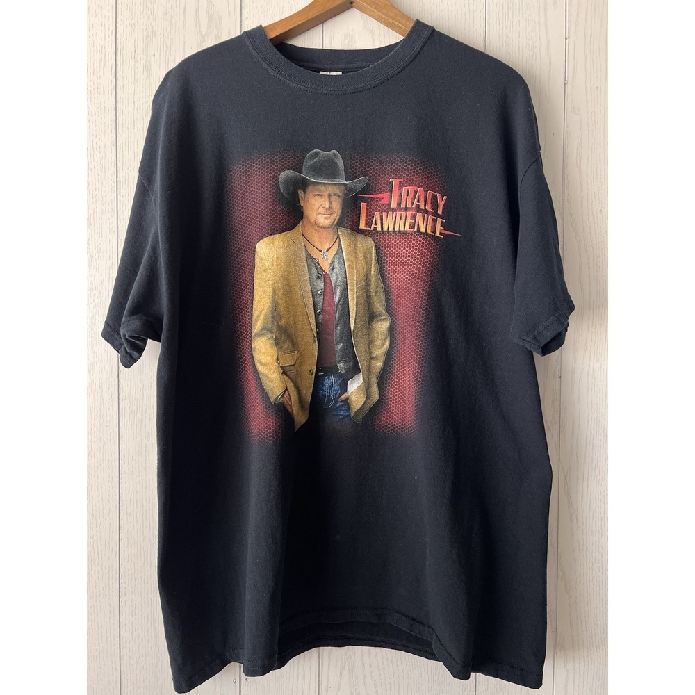 Tracy Lawrence Tour 2015 T-Shirt Country Music Black Cotton XL Double Sided‎